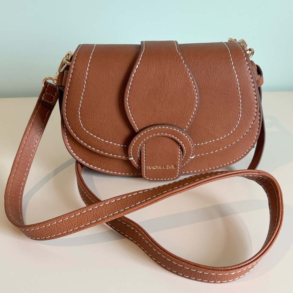 NWT Rachel Zoe Saddle Tan Brown Boho Western Crossbody Bag / Belt Bag